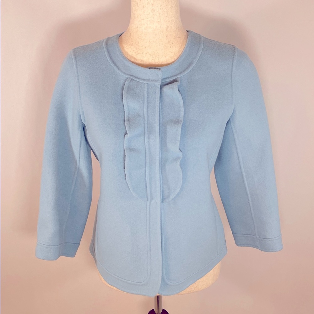Talbots Light Blue Boiled Wool Women's Blazer